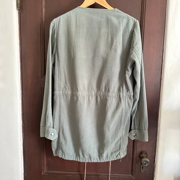 VELVET by GRAHAM & SPENCER | Soft Green Moto Style Field Jacket | Small - Picture 5 of 6